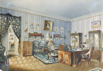 Interiør, 1860. av Andrei Alexeevich Redkovsky