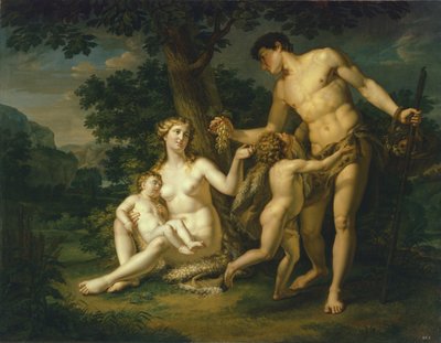 Adam og Eva med barn under et tre, 1803 av Andrei Ivanovich Ivanov