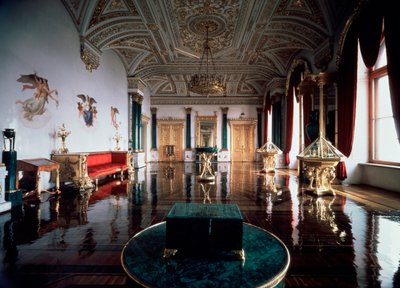 Malachite Hall of the Winter Palace, 1837-1839. av Andrei Ivanovich Stakenschneider