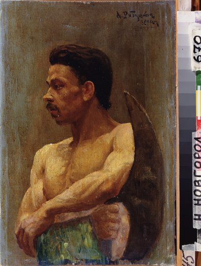 En rekrutt. Maleri av Andrei Petrovich Ryabushkin (Riabutchkin) (1861-1904), olje på lerret av Andrei Petrovich Ryabushkin