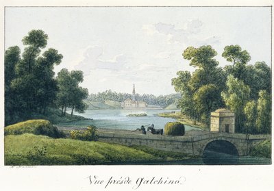 Priory Palace i Gatchina, før 1817 av Andrei Yefimovich Martynov