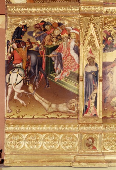 St. George altertavle, Valencia, ca. 1420 (tempera og forgylt på furupanel) av Andres Marcal de Sas