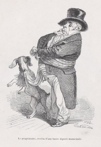 Innehaveren fra scener fra dyrenes private og offentlige liv, ca. 1837-47. av Andrew Best Leloir