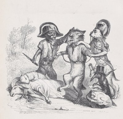 Forfatteren av dette angrepet er en delikat liten ulv fra Scenes from the Private an..., ca. 1837-47. av Andrew Best Leloir