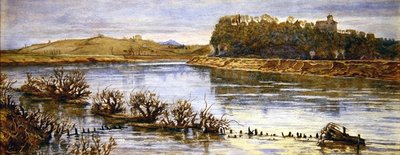 River Landscape (akvarell på papir) av Andrew Brown Donaldson