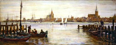 Rostock (akvarell på papir) av Andrew Brown Donaldson