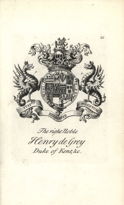 Våpenskjold og emblem av den høyre adelige Henry de Gray av Andrew Johnston