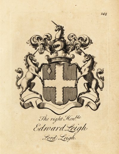 Våpenskjold til høyre ærede Edward Leigh, Lord Leigh, 3. Baron Leigh av Andrew Johnston