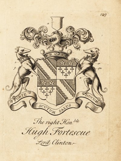 Våpenskjold fra Høyre ærede Hugh Fortescue av Andrew Johnston