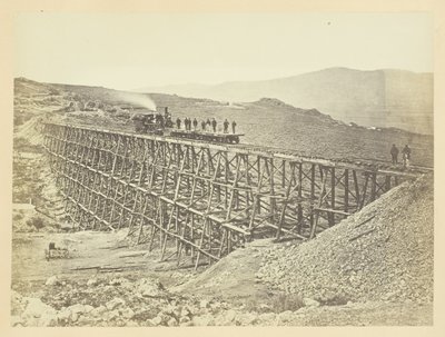 Trestle Work, Promontory Point, Salt Lake Valley av Andrew Joseph Russell
