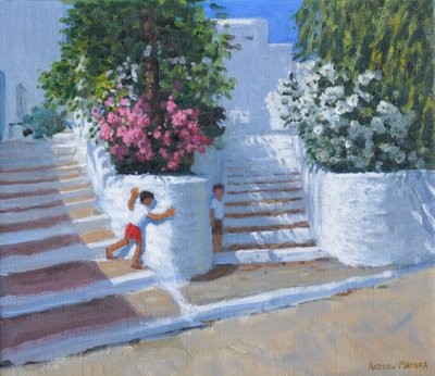 Gjemsel, Adamas, Milos, Hellas, 2023 (olje på lerret) av Andrew Macara