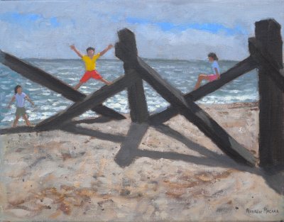 Old Jetty, 2010 (olje på lerret) av Andrew Macara