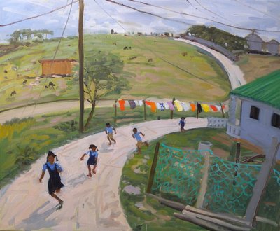 Skolebarn, 2011 (olje på lerret) av Andrew Macara