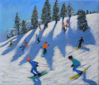 Skiløpere, Lofer, 2010 av Andrew Macara