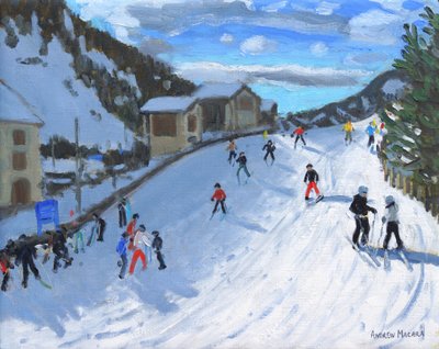 På ski ned til Selva Val Gardena, 2016, av Andrew Macara
