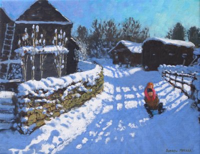 Aking, nær Wintercroft Lane nær Dovedale og Thorpe. Ashbourne, 2021 (olje på lerret) av Andrew Macara