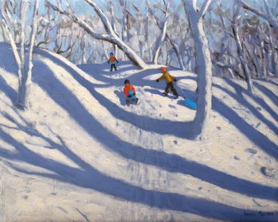Winter, Bramcote, Nottingham, 2009 (olje på lerret) av Andrew Macara