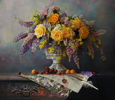 Elegant blomsterstilleben av Andrey Morozov
