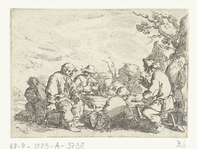 Drikke bønder ved et bord av Andries Both