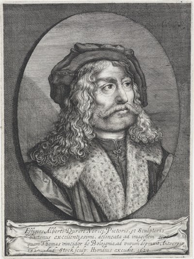 Portrett av Albrecht Dürer av Andries Jacobsz. Stock