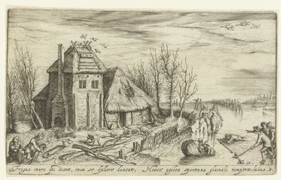 Vinterlandskap med skatere Landskap (serietittel) av Andries Jacobsz. Stock