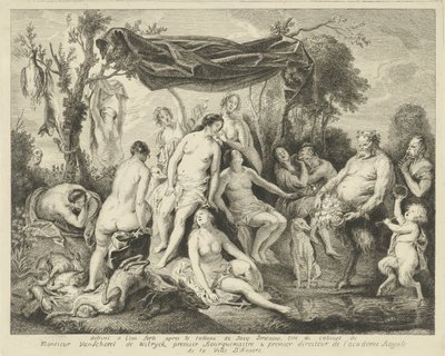 Bader Diana en Silenus av Andries Lens