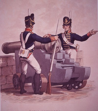 Artilleri (farge litho) av Thomas Kelly