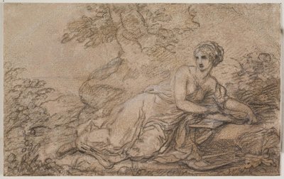 En kvinnelig poet, muligens Sappho av Angelica Kauffmann