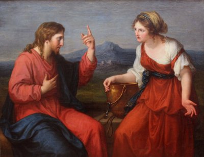 Kristus og den samaritanske kvinnen av Angelica Kauffmann