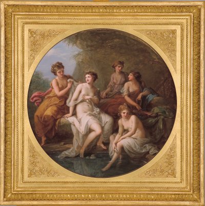 Diana og nymfene hennes bader av Angelica Kauffmann