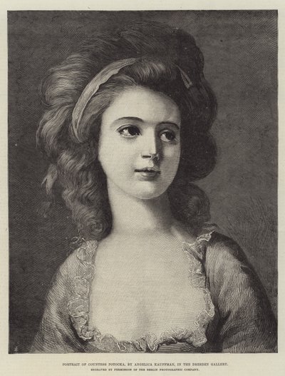 Portrett av grevinne Potocka, i Dresden-galleriet av Angelica Kauffmann