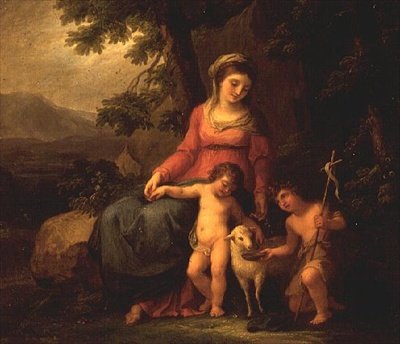 Jomfru Maria med Kristusbarnet og døperen Johannes av Angelica Kauffmann
