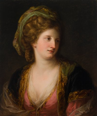 Kvinne i tyrkisk kjole av Angelica Kauffmann
