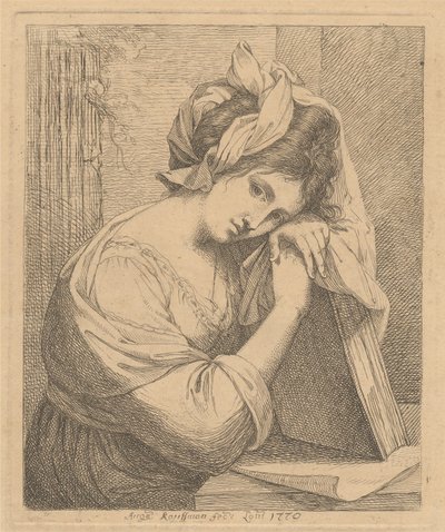 Ung kvinne i ettertanke av Angelica Kauffmann