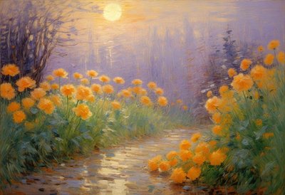 Blomster 112, ca. 2025 (olje på lerret) av Angelita Hawke
