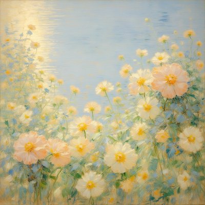 Blomster 59, ca. 2022 (olje på lerret) av Angelita Hawke