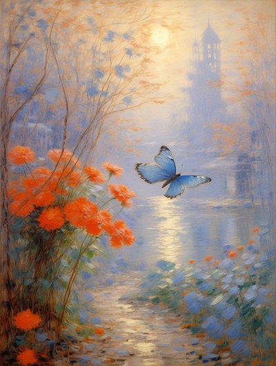 Blomster 83, ca. 2023 (olje på lerret) av Angelita Hawke