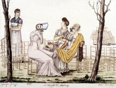 The bored of Lonchamp, mars 1806. Tegning av Garbizza. av Angelo (after) Garbizza