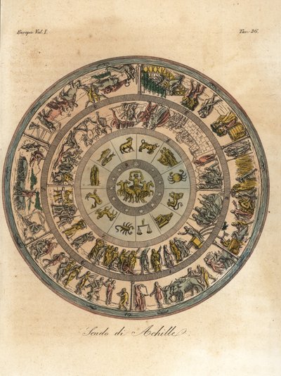 The Shield of Achilles, brukt i hans kamp med Hector av Angelo (after) Monticelli