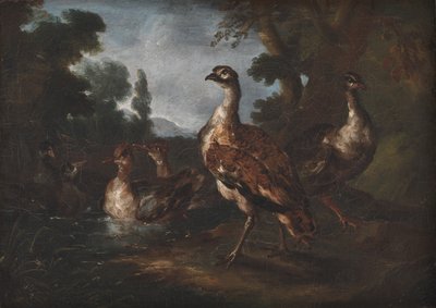 Landskap med fugler av Angelo Maria Crivelli
