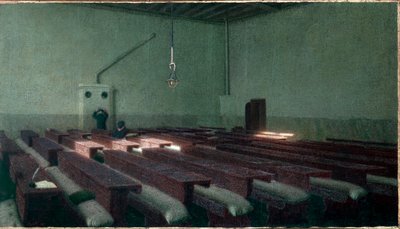 Jul på hospitset for eldre Pio Albergo Trivulzio i Milano Maleri av Angelo Morbelli (1853-1919) 1909 Mål 99x173,5 cm Torino, Galleria Civica d