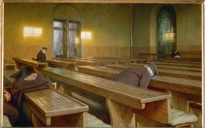 Jour de fete på Trivulzio hospits i Milano (maleri på lerret) av Angelo Morbelli