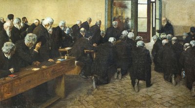 Viaticum, 1884 (olje på lerret) av Angelo Morbelli