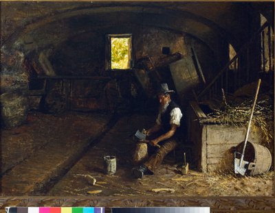 Vedkløyveren. 1881-84 av Angelo Morbelli