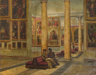 Interiør i Pinacoteca di Brera av Angelo Ripamonti