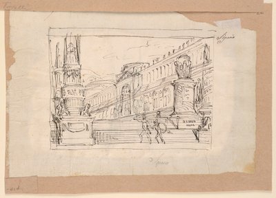 Gardindesign, Soldiers at a Flight of Steps av Angelo Toselli