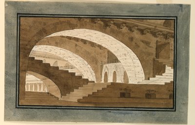 Scenedesign, interiør i kjelleren på Palace av Angelo Toselli