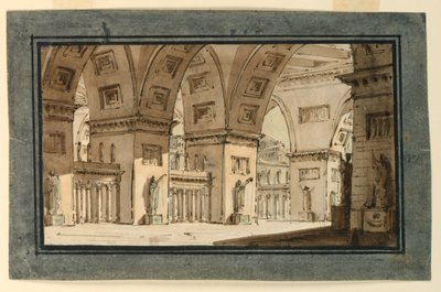 Scenedesign, interiør i palasset av Angelo Toselli