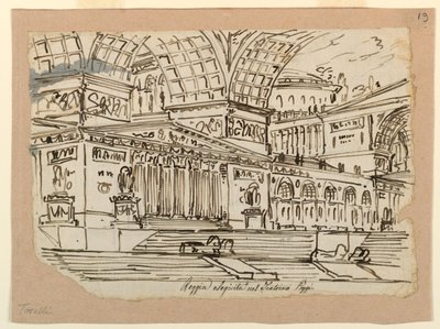 Scenedesign, Det kongelige slott i klassisk stil av Angelo Toselli