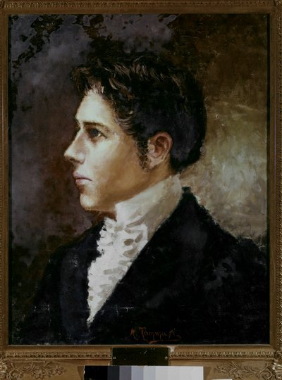 Portrett av Franco Alfano (olje på lerret) av Angiolo Tommasi